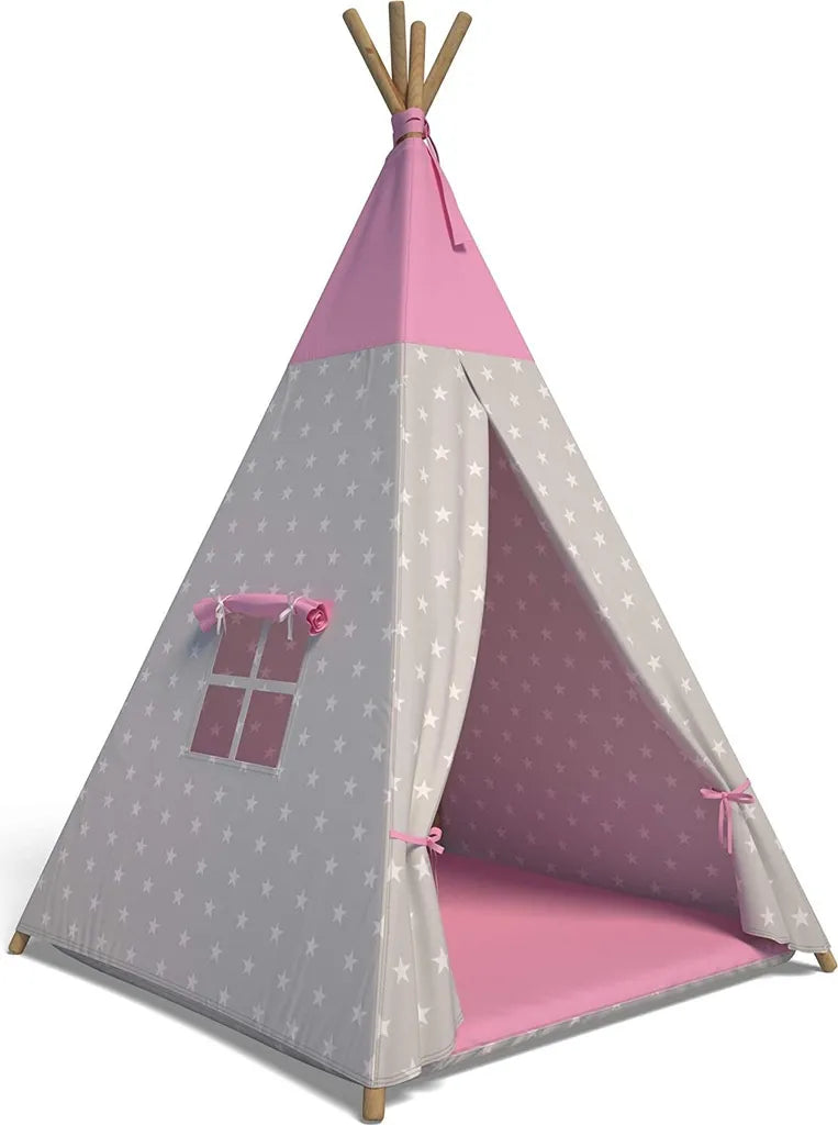 Best For Kids Spielzelt Tipi Sterne Rosa Zelt Indianer Wigwam Für Kinder Mit Zubehör