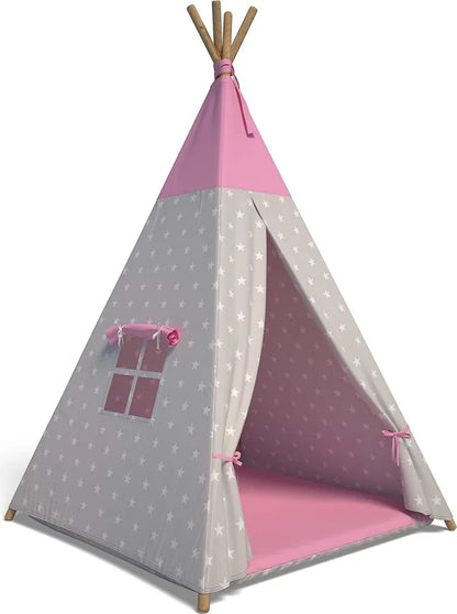  Best For Kids Spielzelt Tipi Sterne Rosa Zelt Indianer Wigwam Für Kinder Mit Zubehör