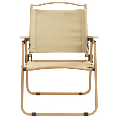  VidaXL Campingstühle 2 Stk. Beige 54x55x78 Cm Oxford-Gewebe