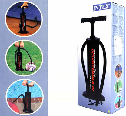  Intex 68615 Quick Doppelhub Luftpumpe, Höhe: Ca. 48 Cm - Farbe: Schwarz