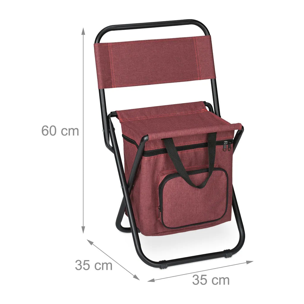  Relaxdays Roter Campinghocker Mit Lehne