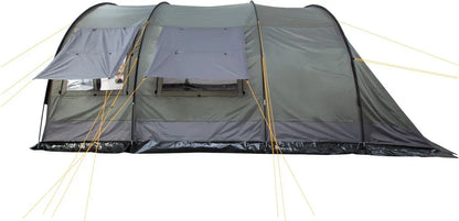  CampFeuer Zelt Relax6 Für 6 Personen | Oliv/Grau, Tunnelzelt 5000 Mm Wassersäule
