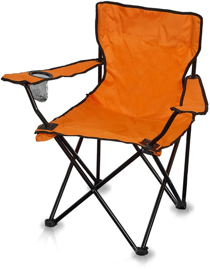  Linder Exclusiv Campingstuhl Mit Getränkehalter, Anglersessel Orange