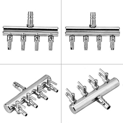  Aquarium Luftverteiler Luftstromregler Rückschlagventil Aquarium Luftregelventil Edelstahl Luftabsperrhahn Aquarium Luftpumpe Zubehör Für 6mm Schlauch Luftpumpe