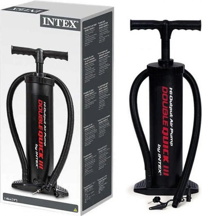  Intex 68615 Quick Doppelhub Luftpumpe, Höhe: Ca. 48 Cm - Farbe: Schwarz