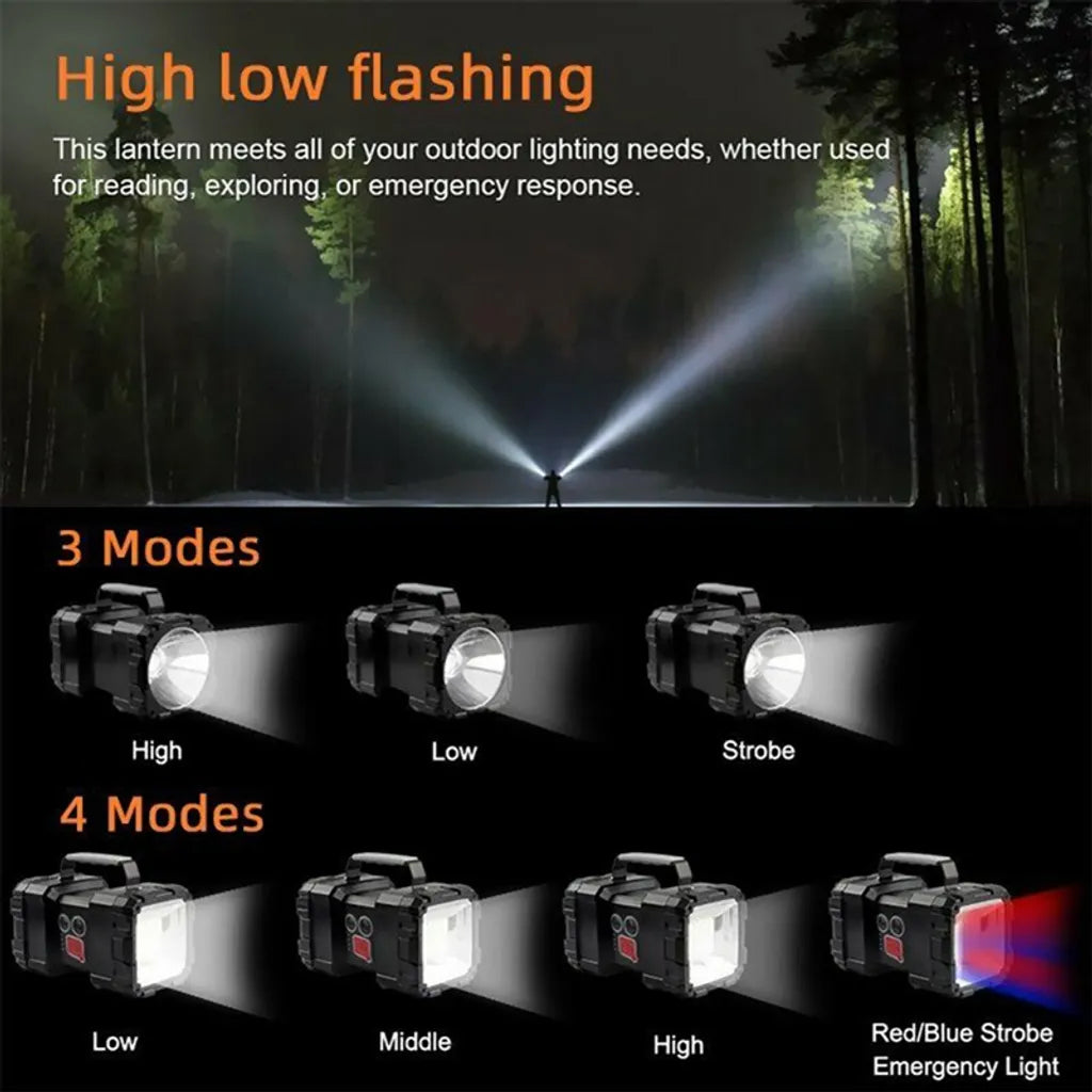  10W Tragbare Superhelle LED-Suchscheinwerfer Handscheinwerfer Taschenlampe Wiederaufladbar 17,5 * 10 * 10 Cm