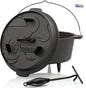  BBQ-Toro Dutch Oven DO45P, 4,2 L Premium Gusseisen Kochtopf, Gusstopf