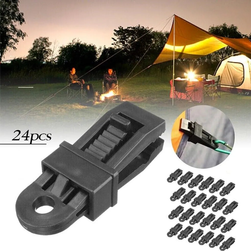  24x Campingzelte Planenhalter Planen Befestigung Klemme Clips Spanner Für Zelt Abdeckplane