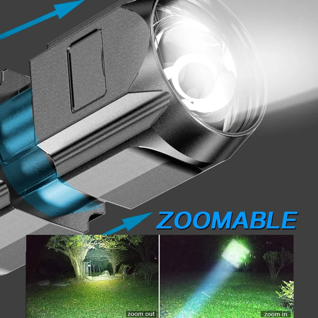  3-Modi Taschenlampe LED Leuchtweite Militär Taktische USB Zoom-Taschenlampe Licht Leistungsstarke Taktische Taschenlampe