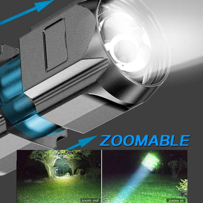  3-Modi Taschenlampe LED Leuchtweite Militär Taktische USB Zoom-Taschenlampe Licht Leistungsstarke Taktische Taschenlampe