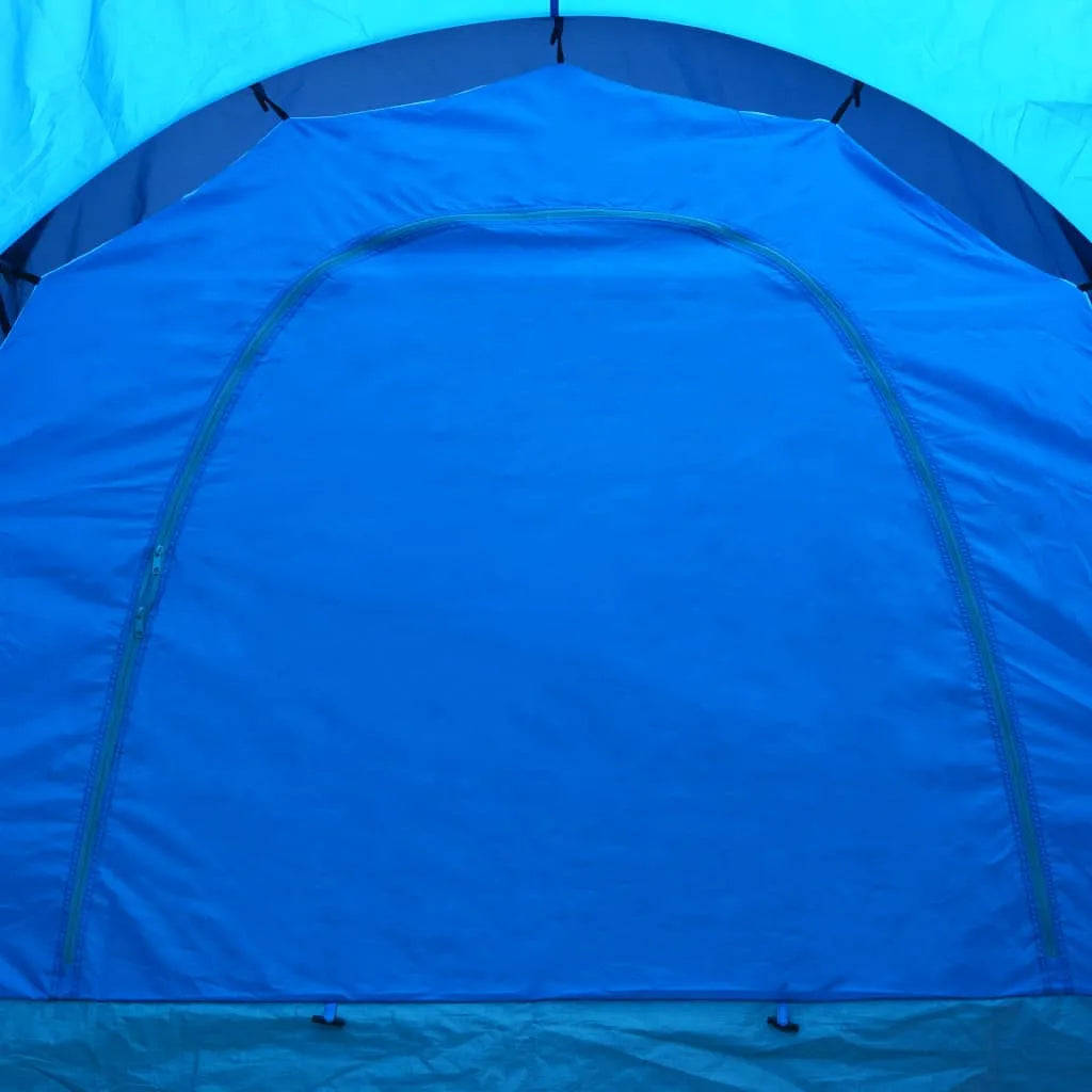  VidaXL Campingzelt Stoff 9 Personen Dunkelblau Und Blau
