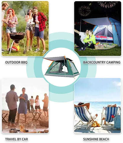  Hikeren Wurfzelt,Camping Zelt Automatisches Schnellaufbauzelt Pop Up Zelt Für 2-4 Personen Wasserdicht Winddicht Faltzelt Mit Abnehmbarer, äußerer Zeltplane Für Picknick Camping Berge Besteigen