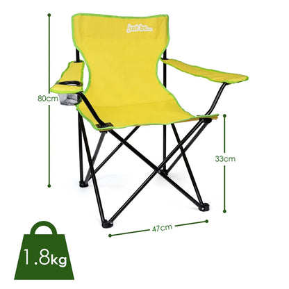  Camping-Klappstuhl Von Just Be. Gelb/Grun