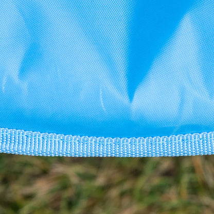  HOMCOM Moonchair Campingstühle Kinder Mondstuhl Faltbar Kinder-Klappsessel Klappbar In-& Outdoor Leicht Zu Tragen Für Kleinkind Mädchen Junge Stahl Blau Ø50 X 49H Cm