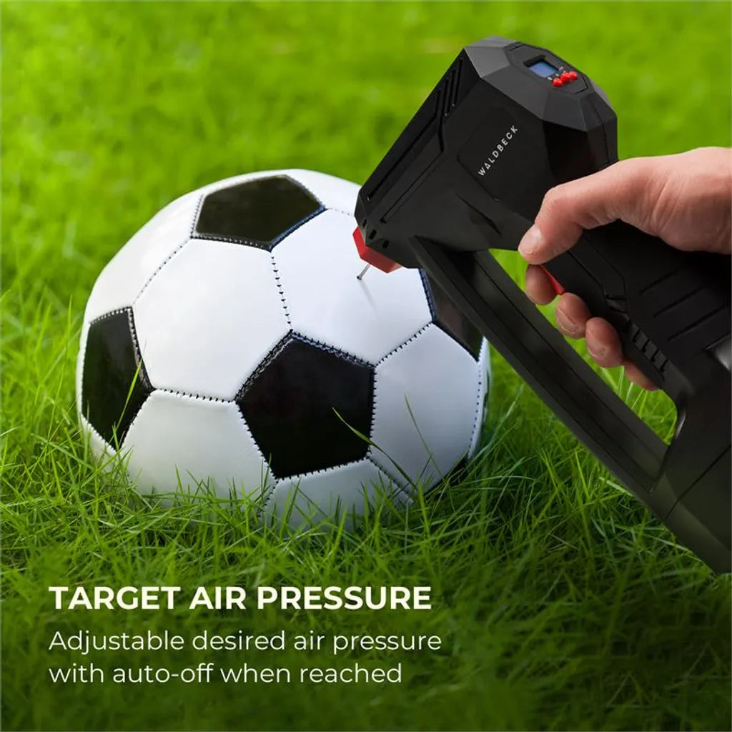  AirBuddy Akku-Luftpumpe 120 W LED-Licht 1500 MAh Akku Schwarz / Rot