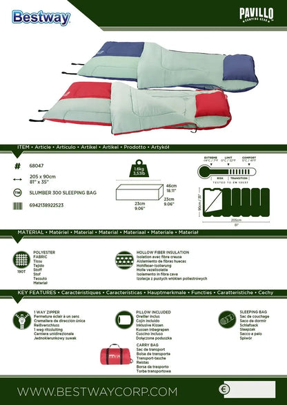 Bestway Schlafsack Slumber 300 205x90 Cm Sortiert FV