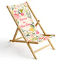  Personalisierbarer Holz-Liegestuhl Klappbar Klappliegestuhl Sonnenliege Strandstuhl Wechselbezug Motiv Pastel Blumen [119]