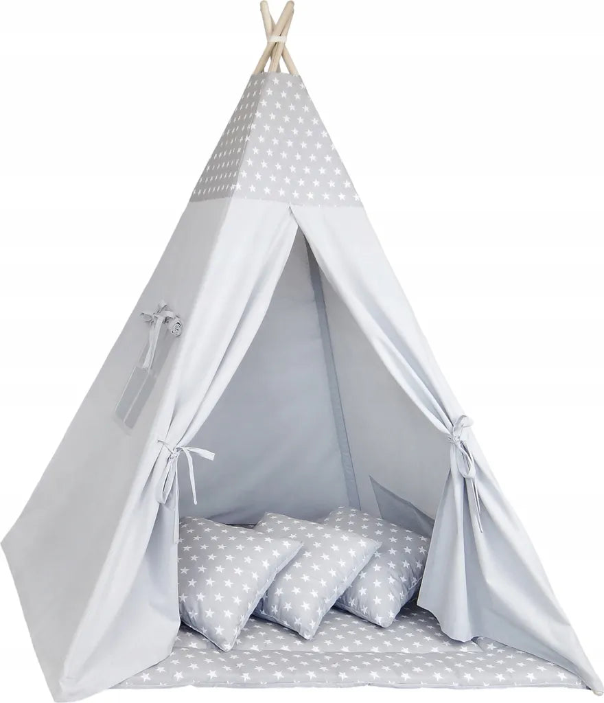  Tipi Zelt Für Kinder Spielzelt Tippi Kinderzelt Kinderzimmer Teepee Zelt Outdoor Indoor Modell 1 Mit Spielmatte Und 3 Kissen