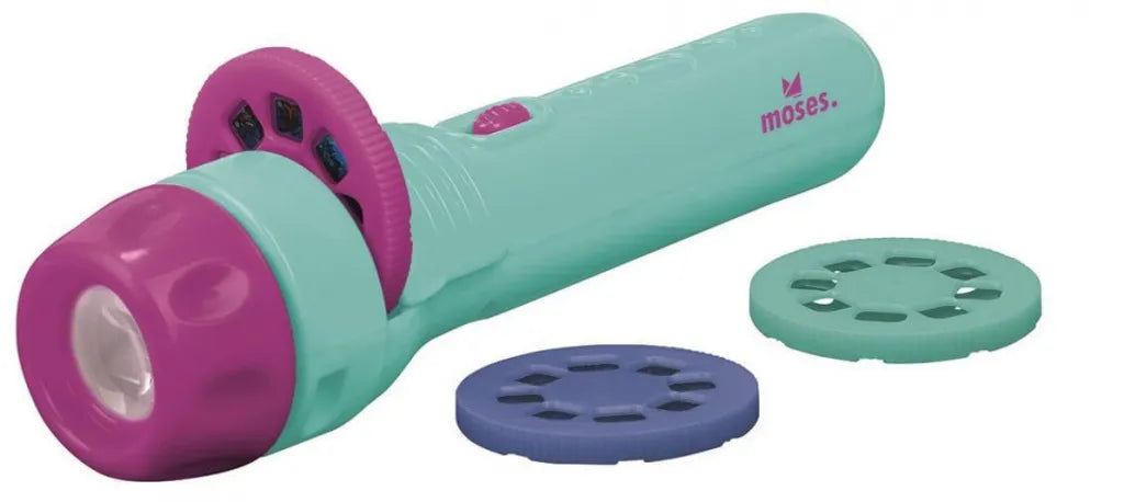 Moses Projektionstaschenlampe Pferde 11,7 Cm Rosa/blau 4-teilig