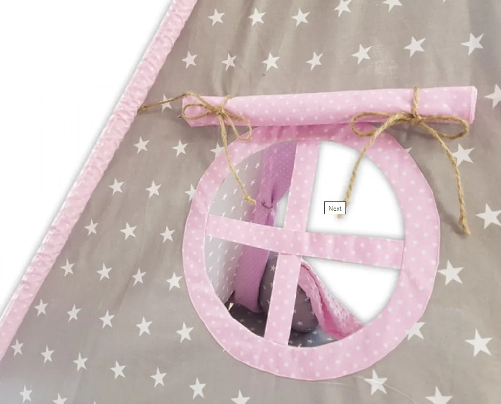  Tipi, Kinder Spielzelt, Teepee, Zelt Mit Fenster, Zelt, Tipizelt, Spielset Für Kinder Pink
