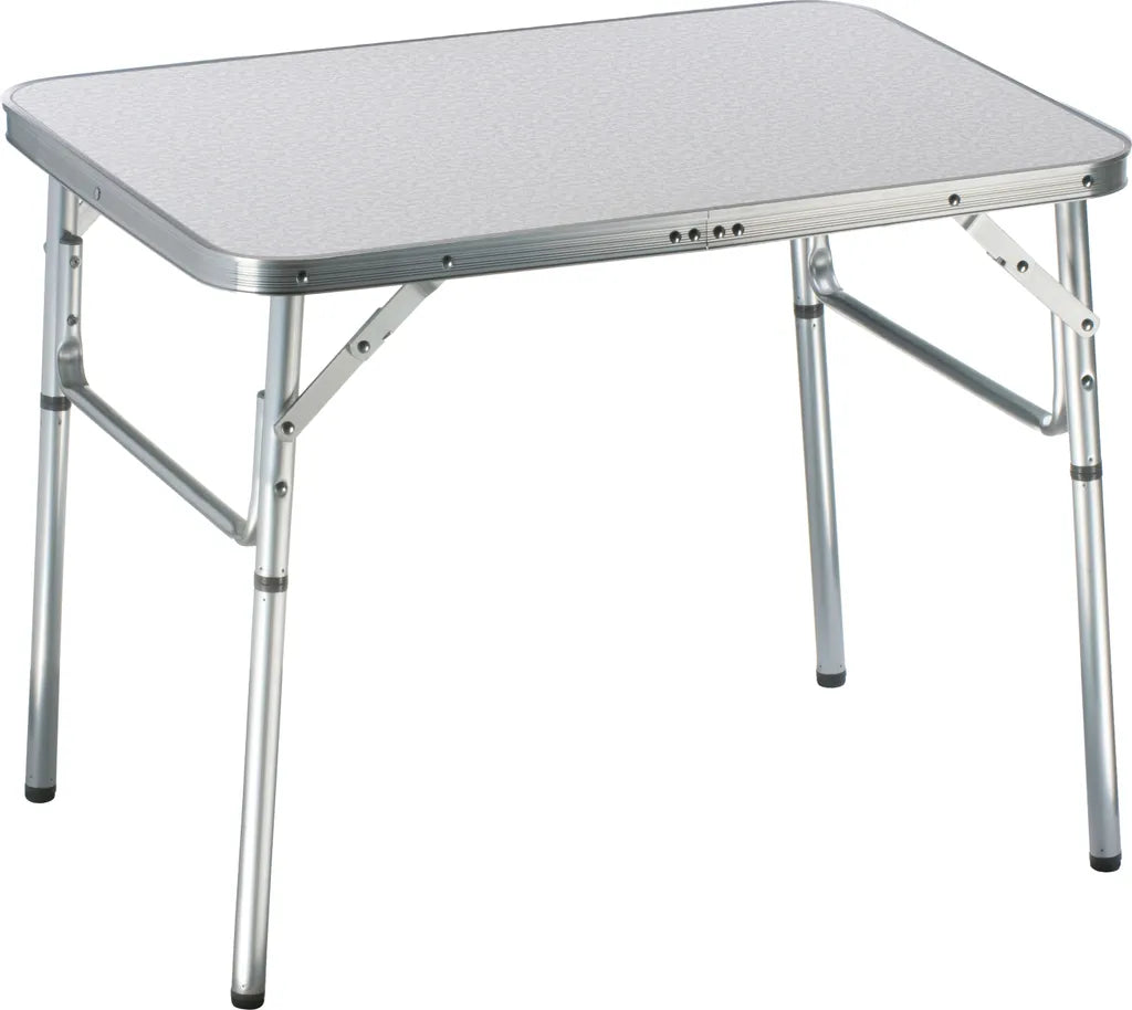  Camp Active Campingtisch - Klappar - Leicht - Höhenverstellbar Von 25 Bis 59CM - Tischplatte 75 X 55 CM - Aluminium/MDF - Weiß