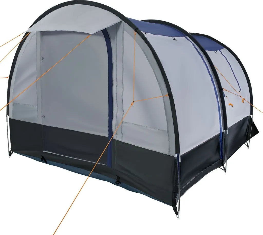 CampFeuer Zelt Smart Für 4 Personen | Schwarz / Blau / Grau, 2000 Mm Wassersäule