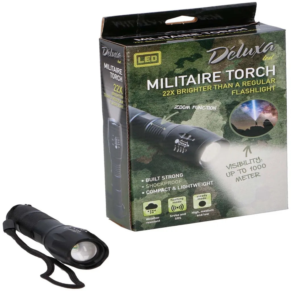  DÉLUXA LED Militär Taschenlampe