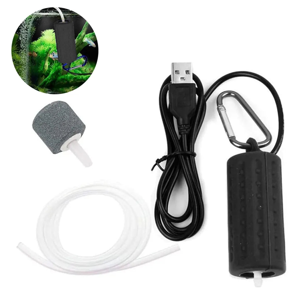  Mini USB Aquarium Luftpumpen Tragbare Sauerstoff Luftpumpen Stumm Energiespar Zubehör