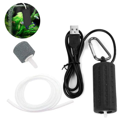  Mini USB Aquarium Luftpumpen Tragbare Sauerstoff Luftpumpen Stumm Energiespar Zubehör