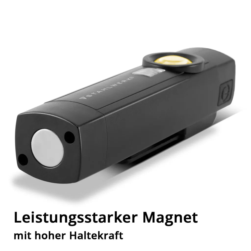  STAHLWERK LED Arbeitsleuchte 5 W Taschenlampe Werkstattlampe Mit 4 Leucht-Modi UV-Licht Akku USB