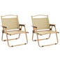  VidaXL Campingstühle 2 Stk. Beige 54x43x59 Cm Oxford-Gewebe