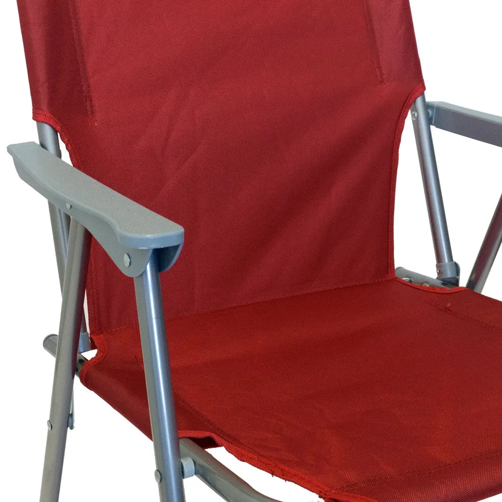  Wohaga Campingstuhl Mit Armlehnen, Klappbar - Rot