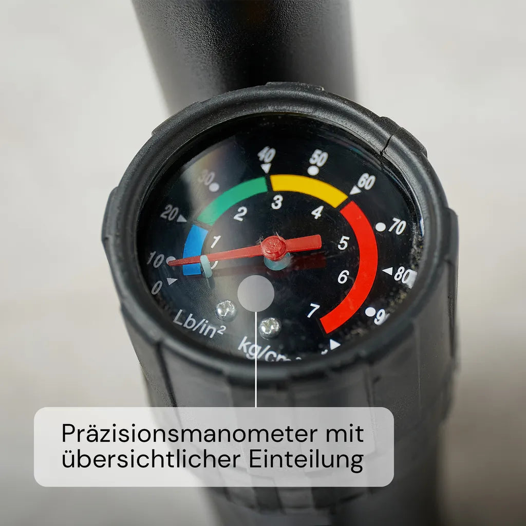  Fahrradpumpe Alle Ventile Sport Luftpumpe Standpumpe Manometer Standluftpumpe