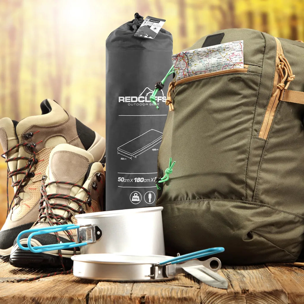  Toboli Isomatte Selbstaufblasend 180x50x2,5cm Grau Schlafmatte Leicht Für Camping Und Outdoor