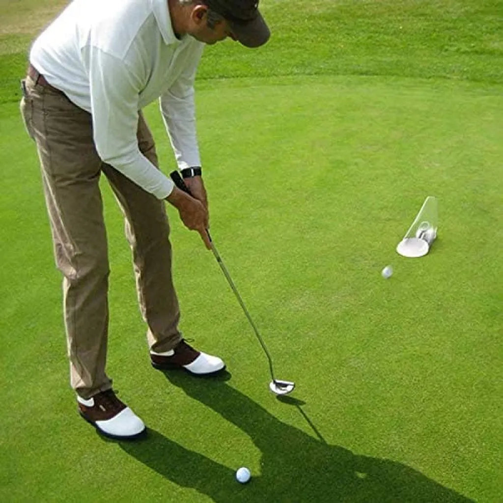  Pressure Putt Trainer Golf Putt Trainingshilfe Intelligente Putt Out Trainingshilfe Mit Parabolisch Gebogenem Design Passend Für Indoor Und Outdoor Golf Putting Cup Loch Übungshilfe Weiß
