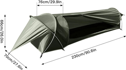  Ultraleichtes Einpersonenzelt, Wasserdichtes Campingzelt Fuer Outdoor-Rucksacktouren, Wandern, Angeln
