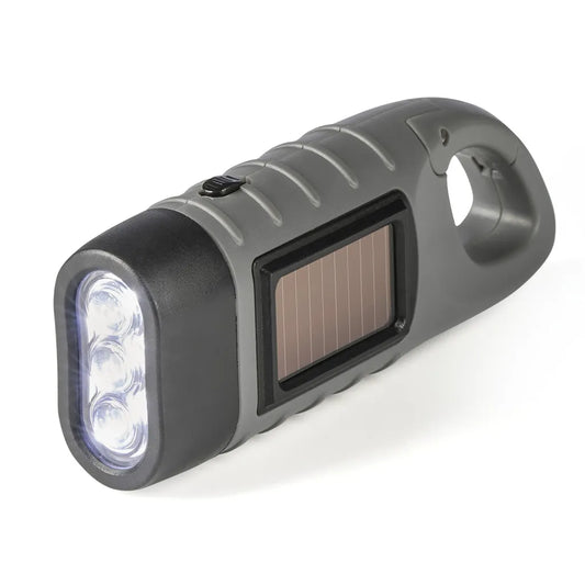  EASYmaxx Solar-Taschenlampe Mit Dynamo Kurbel