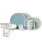  Melamin Camping Geschirr Set 4 Personen Harmonie 16 Teilig + Milano Gläser Wassergläser Tafelgeschirr Picknick BBQ Kochgeschirr