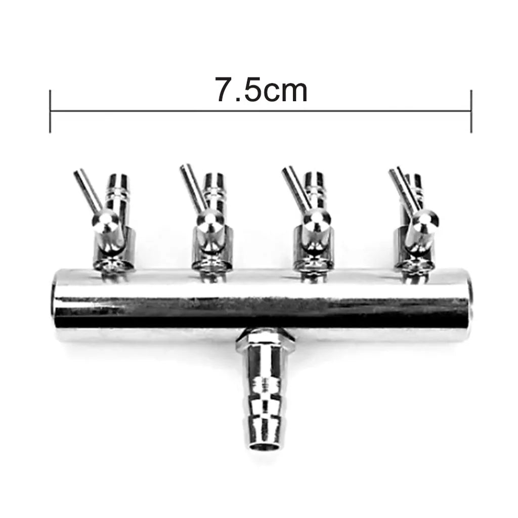  Aquarium Luftverteiler Luftstromregler Rückschlagventil Aquarium Luftregelventil Edelstahl Luftabsperrhahn Aquarium Luftpumpe Zubehör Für 6mm Schlauch Luftpumpe