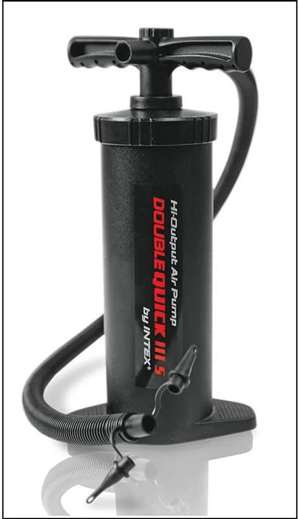  Intex Doppelhub Luftpumpe Double Quick IIIS 37cm 7/10/18mm Adapter