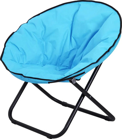  Outsunny Klappstuhl Klappsessel Campingstuhl Gartenstuhl Polstersessel Lounge Sessel Faltbar Metall + Oxfordstoff Blau 80 X 80 X 75 Cm