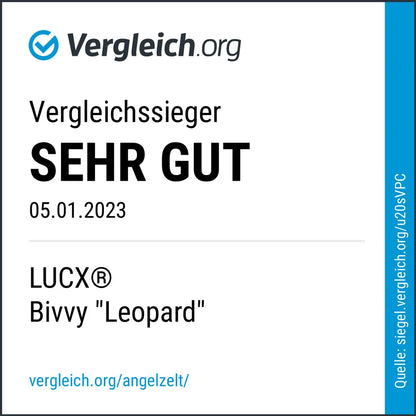  Lucx® Bivvy Angelzelt Karpfenzelt Leopard, 1, 2, 3 Mann Zelt 10.000mm