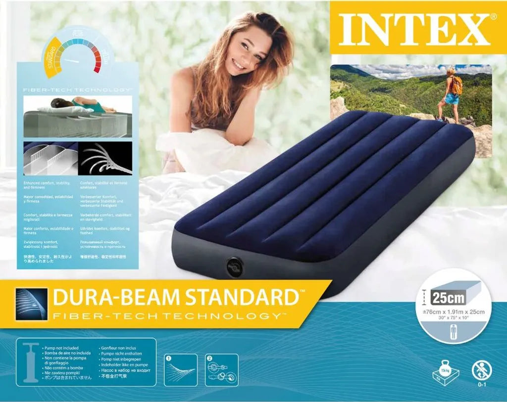  Intex Luftbett 191x76x25 Cm Blau Gästebett Luftmatratze