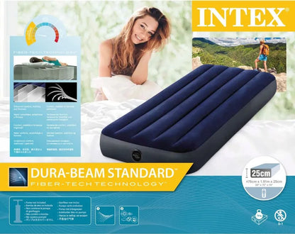  Intex Luftbett 191x76x25 Cm Blau Gästebett Luftmatratze