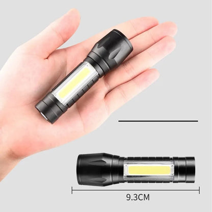  2x Taschenlampen Starke Led Leuchtkraft Polizei Mini Swat USB Wiederaufladbar