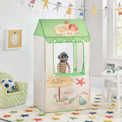  Spielzelt "Strandbude“ Kinderzelt Babyzelt Spielhaus Zelt Mit Motiv [casa.pro]