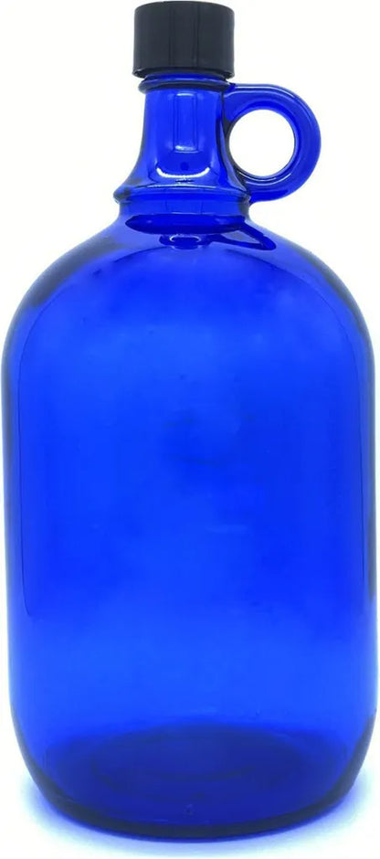  4er-Set Glasballon Aus Blauglas 2 Liter Inkl. Schraubverschluss
