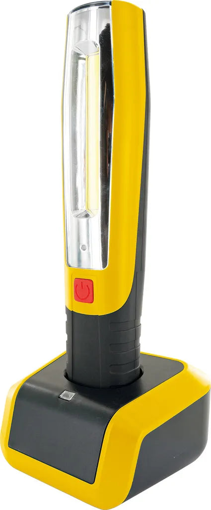  SCHWAIGER -FL1100 531- Notfall Lampe 2in1 Mit Hauptlicht Und Kopflicht, Magnethalter Und Ausklappbaren Haken Inkl. Ladestation Und Netzteil