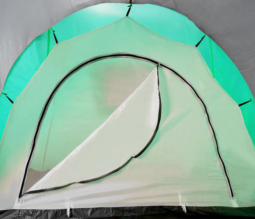  Campingzelt Laagri, 6-Mann Zelt Kuppelzelt Igluzelt Festival-Zelt, 6 Personen Grün