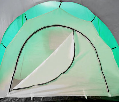  Campingzelt Laagri, 6-Mann Zelt Kuppelzelt Igluzelt Festival-Zelt, 6 Personen Grün